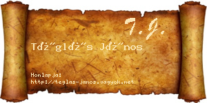 Téglás János névjegykártya